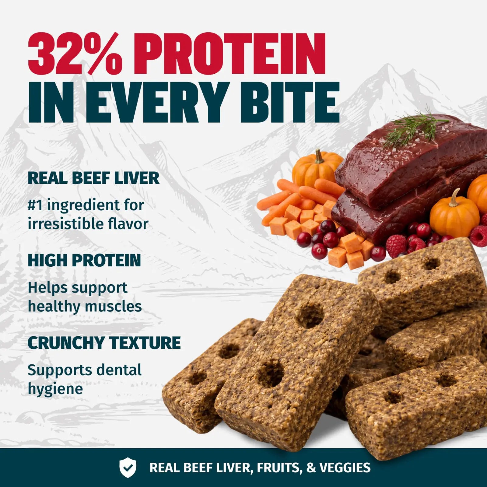 High protein beef dog treats with real beef liver, product image 5