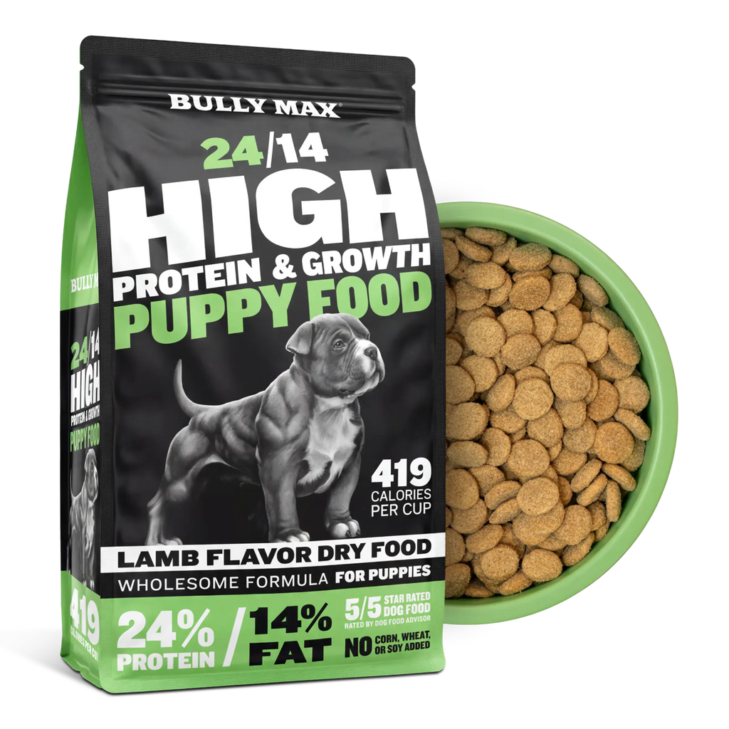 High protein puppy food with lamb pork and postbiotics, product image 1