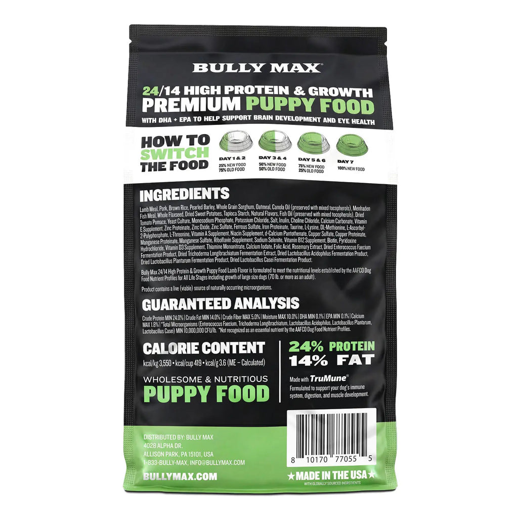 High protein puppy food with lamb pork and postbiotics, product image 10