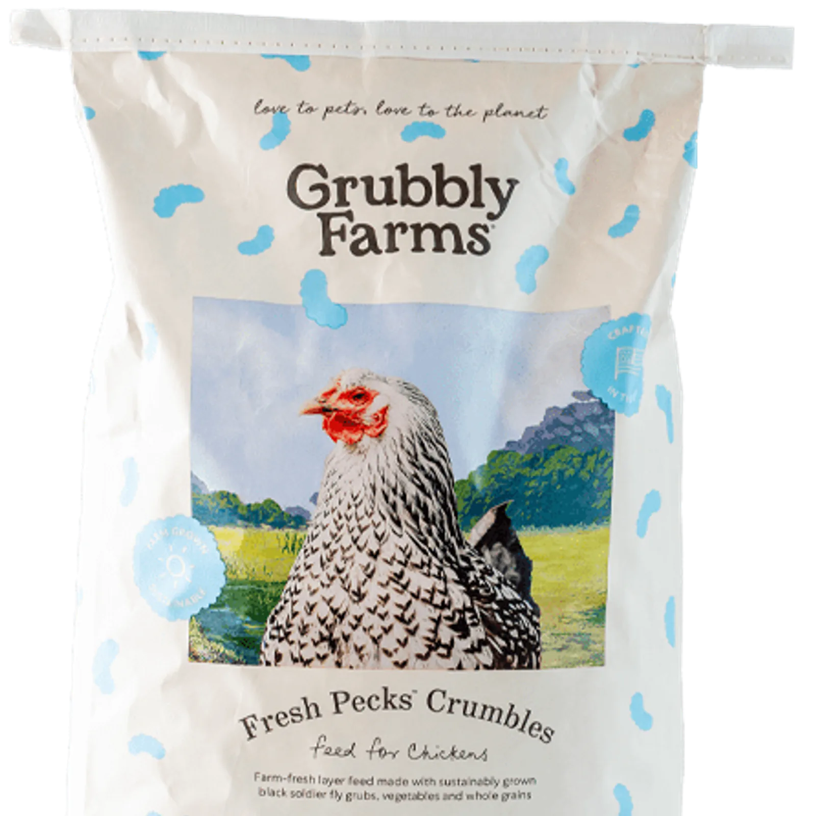 Layer chicken feed with grub protein and whole grains, product image 1