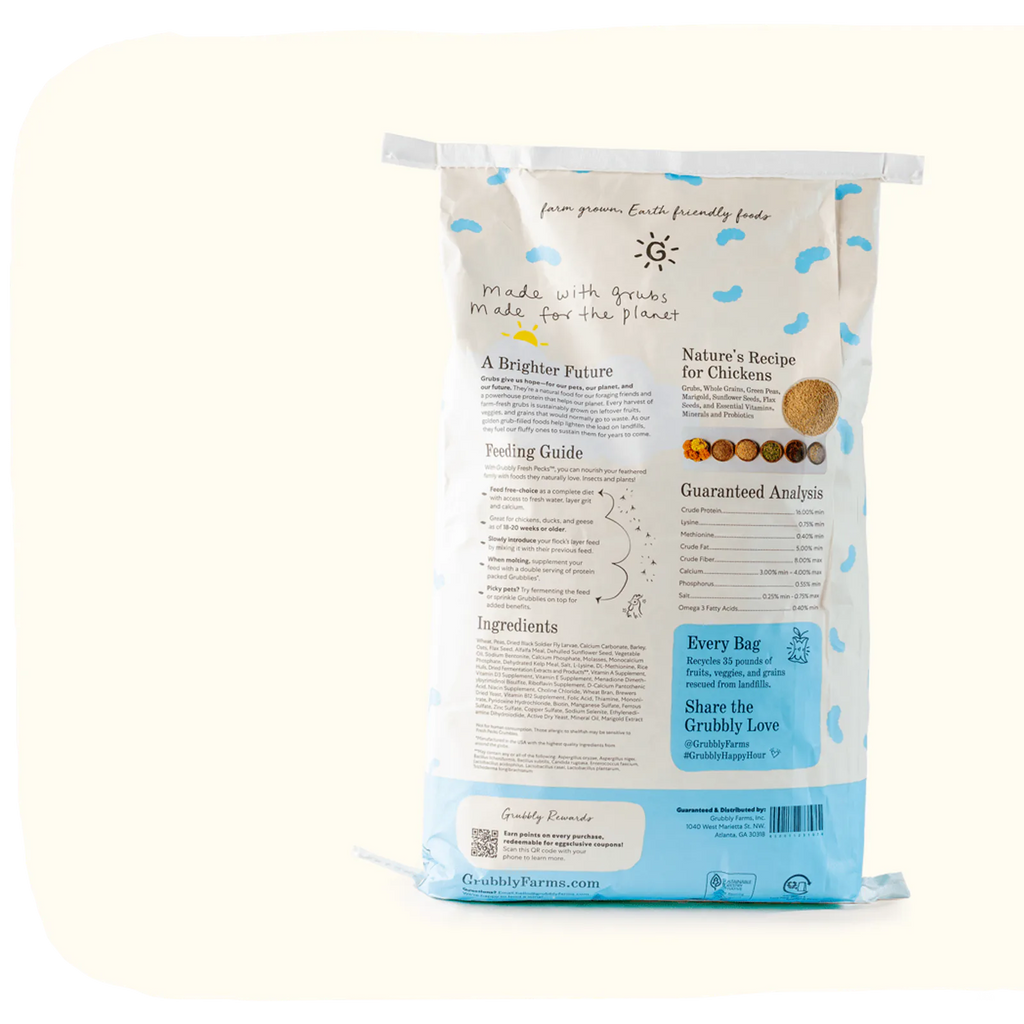 Layer chicken feed with grub protein and whole grains, product image 12