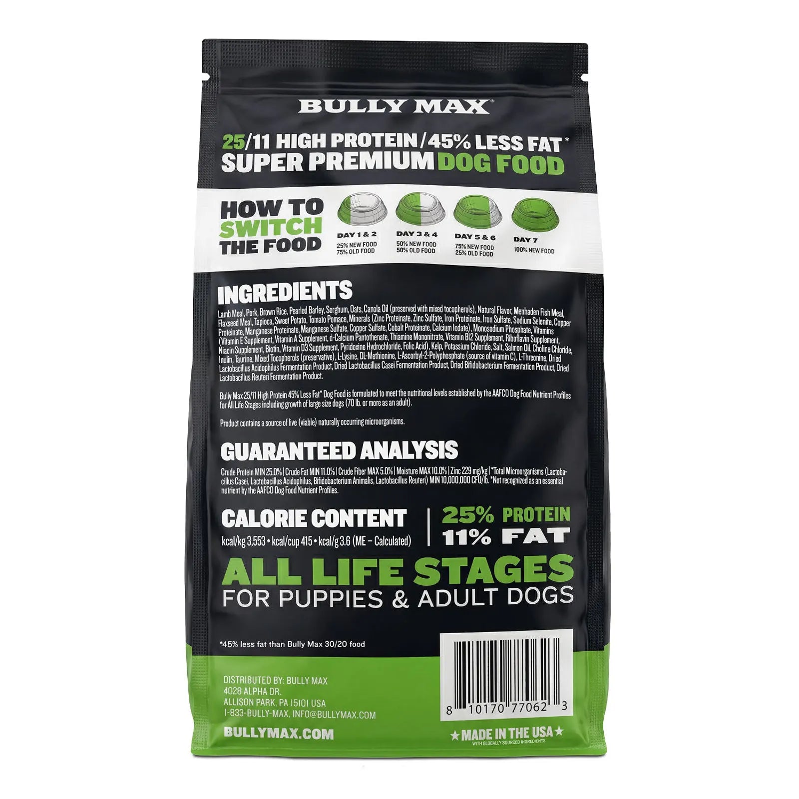 Low fat high protein dog food with lamb meal 25 11 formula, product image 10