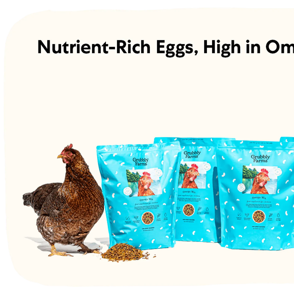 Omega-Rich Chicken Feed Supplement, 20 lb