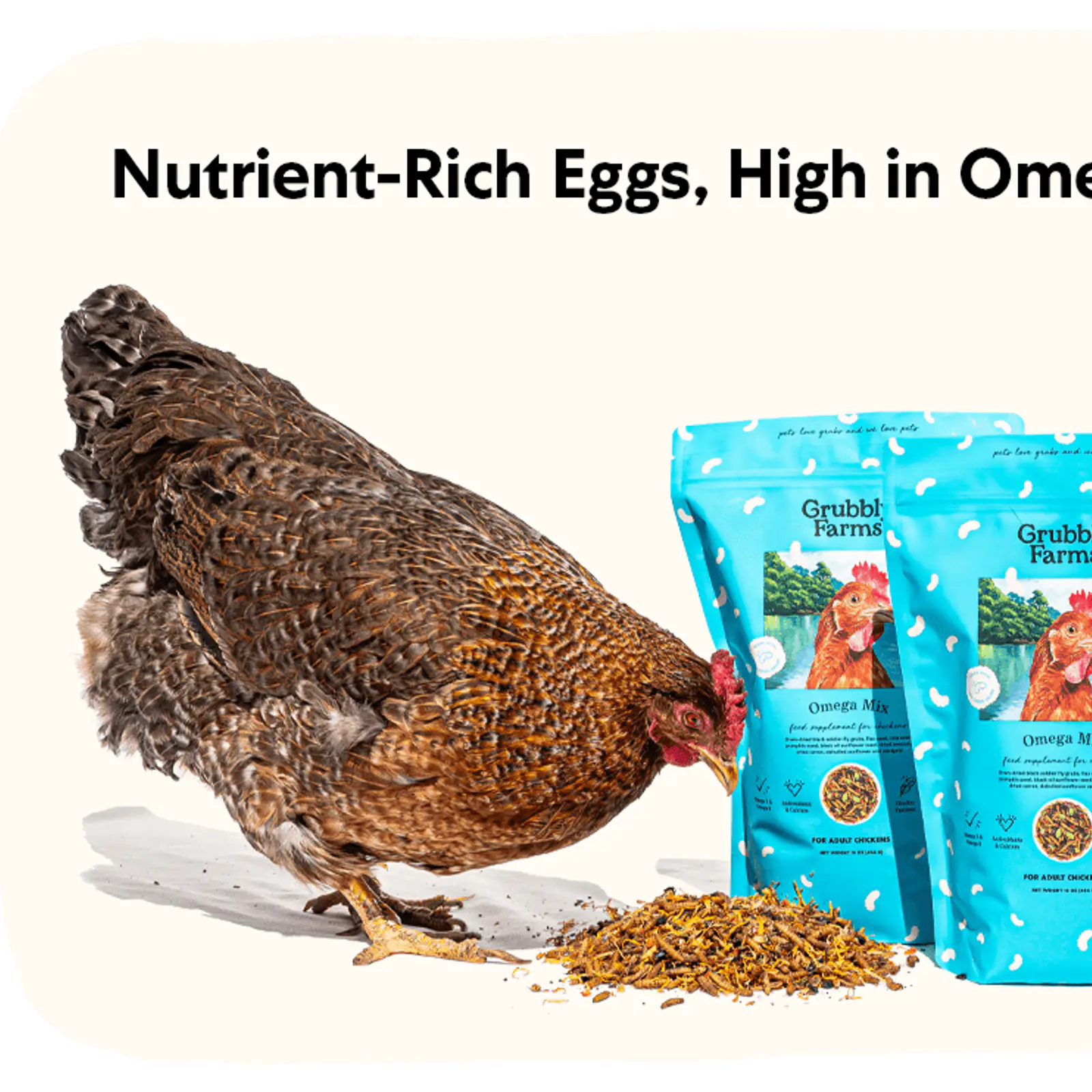Omega-Rich Chicken Feed Supplement, 2 lb