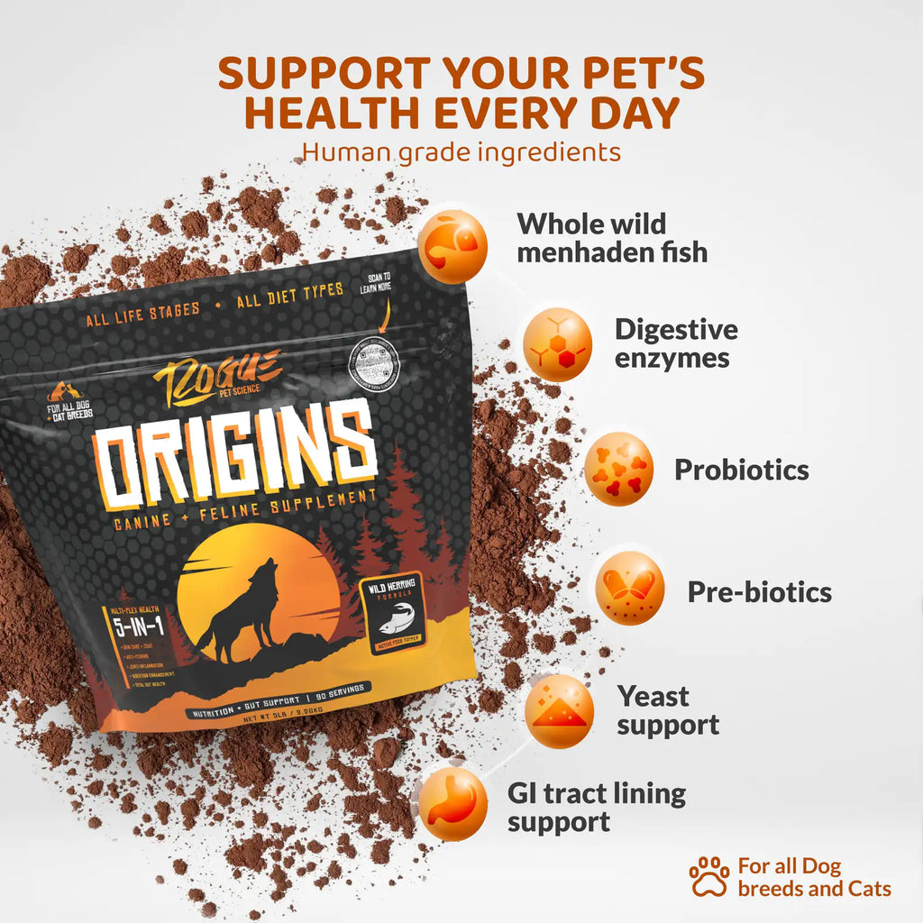 Origins 5-in-1 Fish | Dog Supplement Powder, Dog Food Topper for Gut Health, Skin & Coat, and Joint Support product image 3