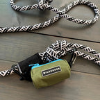 Dog waste bag holder with two mini carabiners