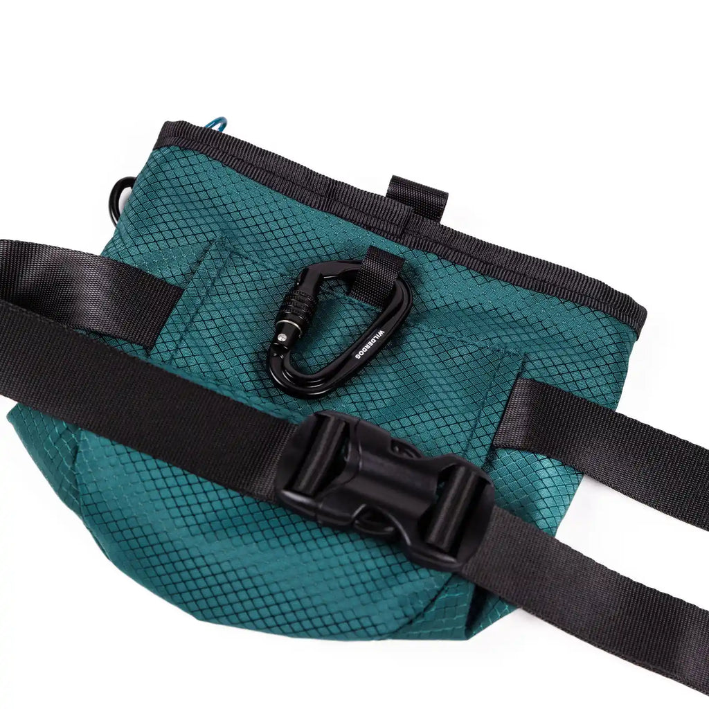 Dog training treat pouch with magnetic and zip closures