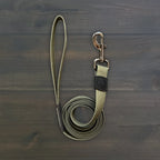 Olive waterproof six foot dog leash for wet walks