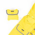 Waterproof reflective dog raincoat with removable hood