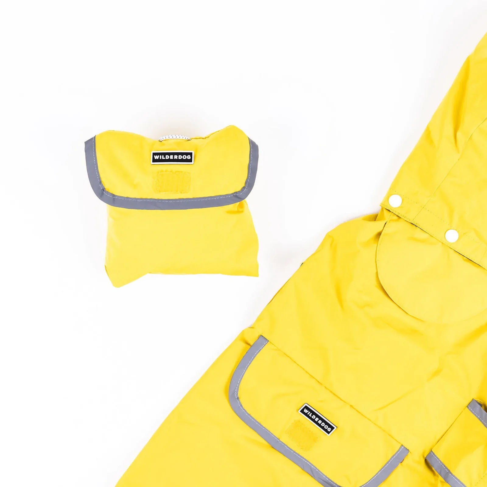 Waterproof reflective dog raincoat with removable hood