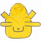 Waterproof reflective dog raincoat with removable hood