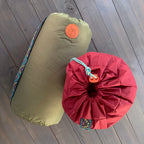 Water resistant dog camping sleeping bag with stuff sack