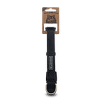 Black waterproof dog collar with metal D ring