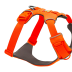 Padded Dog Harness for Daily Walks with Front and Back Leash Attachment Points and Reflective Trim, XXSmall / Blaze Orange (850) / New