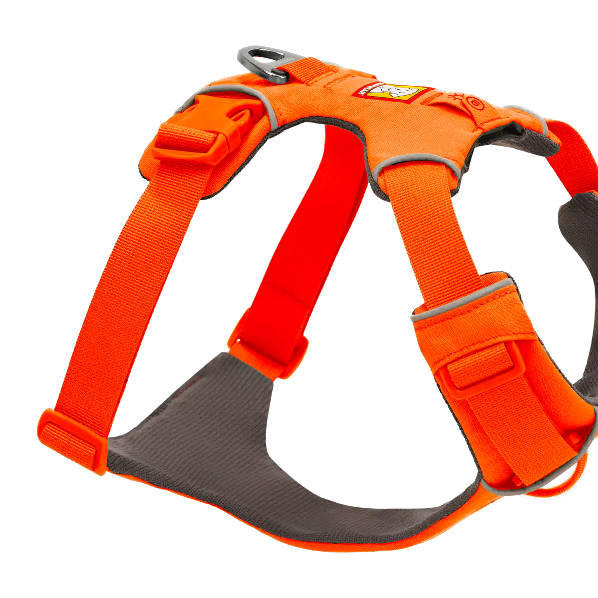 Padded Dog Harness for Daily Walks with Front and Back Leash Attachment Points and Reflective Trim, XXSmall / Blaze Orange (850) / New