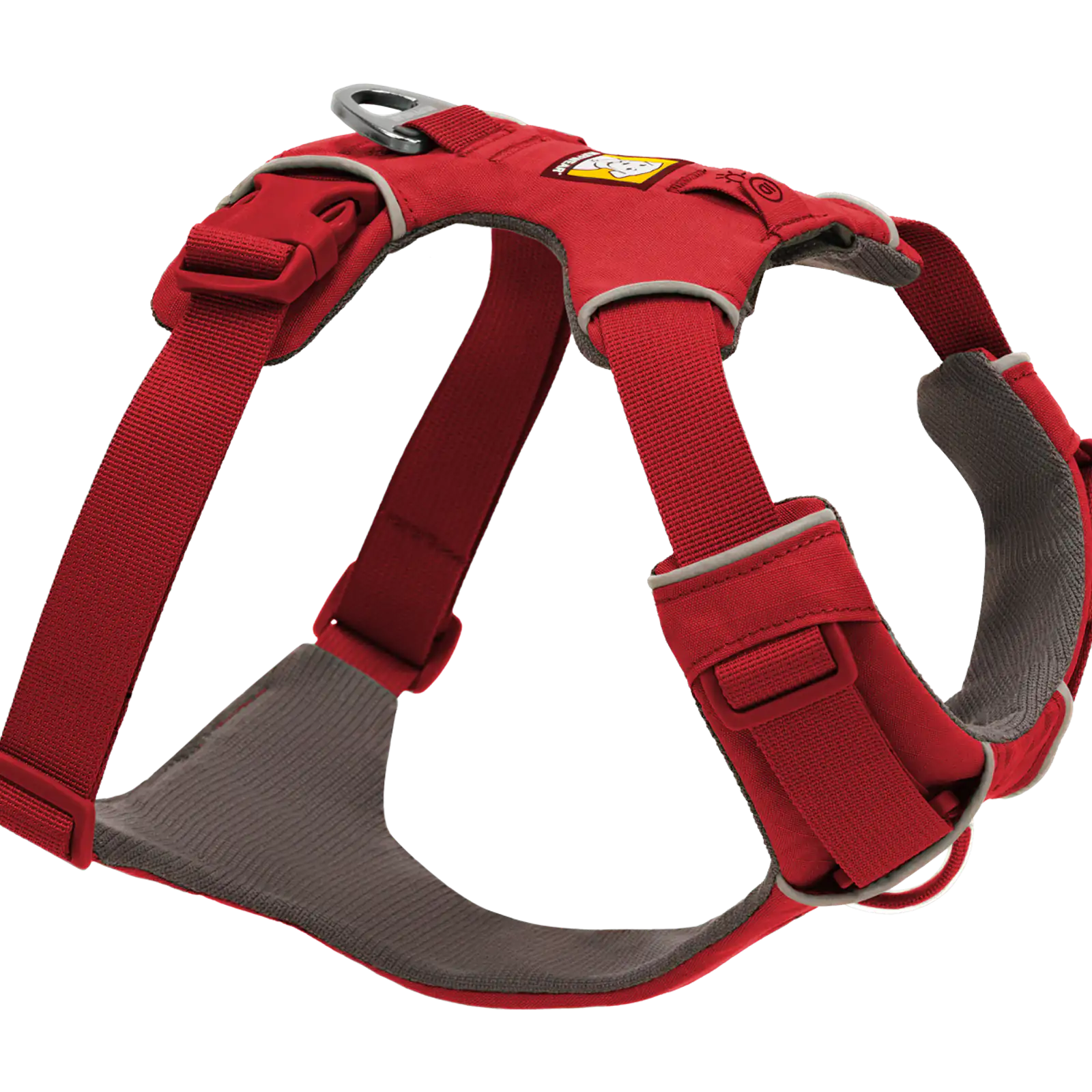 Padded Dog Harness for Daily Walks with Front and Back Leash Attachment Points and Reflective Trim, XXSmall / Red Canyon (625) / New