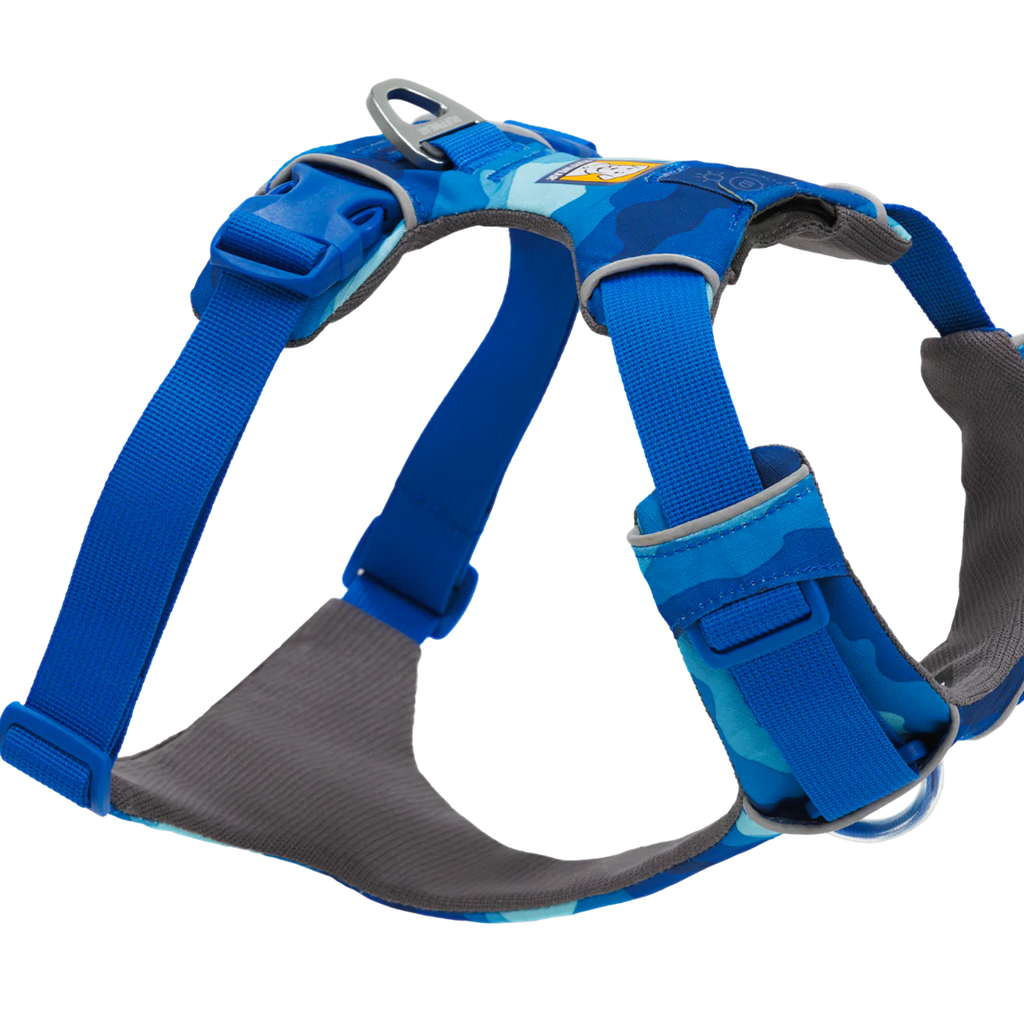 Padded Dog Harness for Daily Walks with Front and Back Leash Attachment Points and Reflective Trim, XXSmall / Coastal Mountains (973) / New