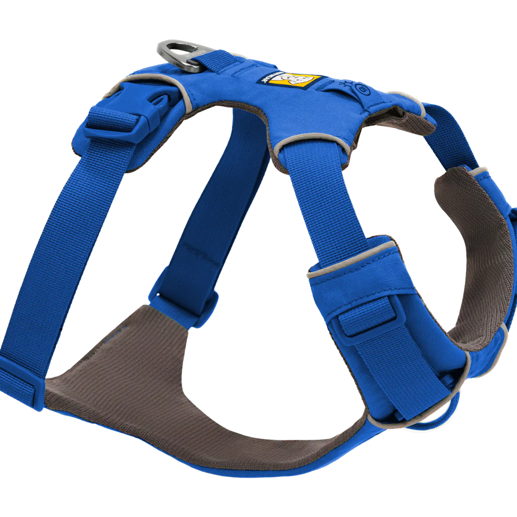 Padded Dog Harness for Daily Walks with Front and Back Leash Attachment Points and Reflective Trim, XXSmall / Blue Pool (410) / New