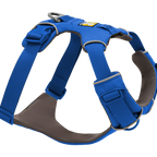 Padded Dog Harness for Daily Walks with Front and Back Leash Attachment Points and Reflective Trim, XXSmall / Blue Pool (410) / New