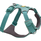 Padded Dog Harness for Daily Walks with Front and Back Leash Attachment Points and Reflective Trim, XXSmall / River Rock Green (355) / New