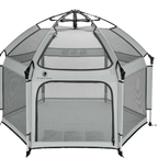 Portable pop up playpen with UPF shade and mesh walls, product image 1