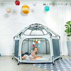 Portable pop up playpen with UPF shade and mesh walls, product image 6