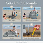 Portable pop up playpen with UPF shade and mesh walls, product image 32
