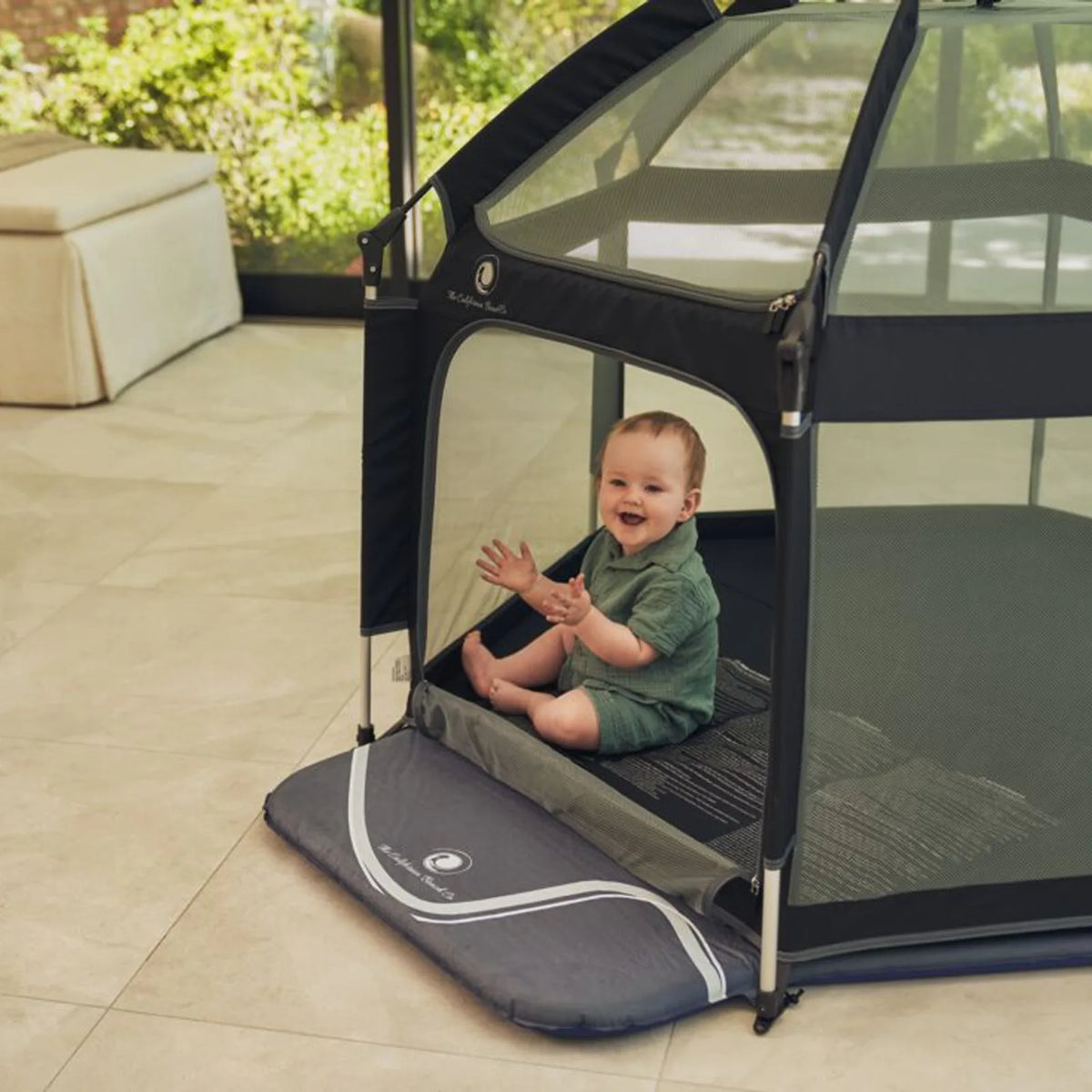 Portable pop up playpen with UPF shade and mesh walls, product image 36