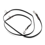 Dog Leash for Training and Daily Walks, Waterproof BioThane Design in Black with Red Stitching, 2.1 m Long