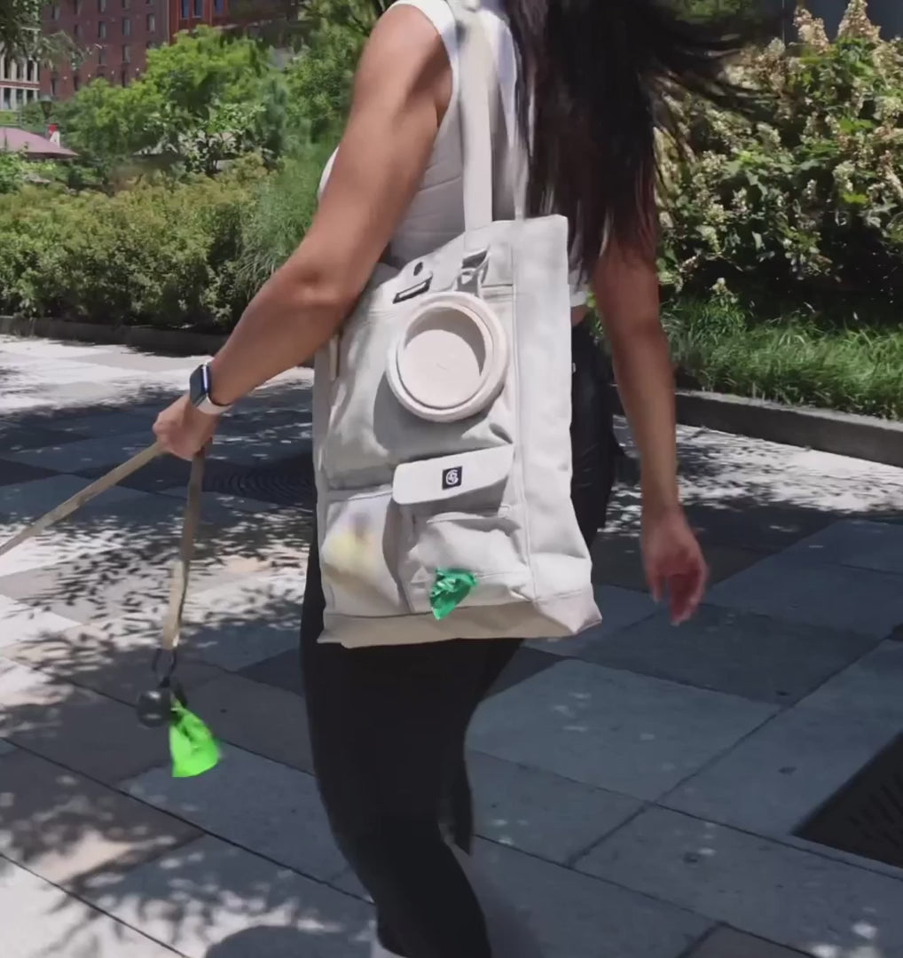 Dog Gear Tote Bag for Organized Park Trips and Travel, Designed in Four Everyday Colors for Daily Outings source demonstration video