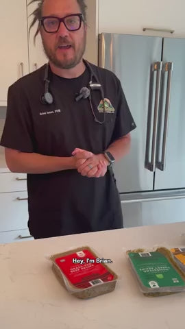 Gently Cooked Turkey Dog Food Featuring Non-GMO Vegetables in 16 oz, 8 lb or 16 lb Frozen Packs product demonstration video