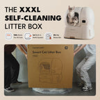 Automatic Self-Cleaning Cat Litter Box, 106L Enclosed Design with 12L Waste Bin and Refill System product demonstration video