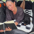 Vehicle Back Seat Cover and Plush Dog Bed with a 132 cm Rigid Three-Panel Base for a Wider Travel Area product demonstration video