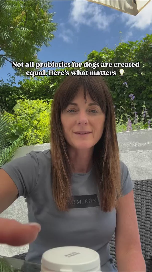 Concentrated Probiotic Powder for Dogs, Gluten-Free Daily Digestive Supplement in a 100 g Tub source demonstration video