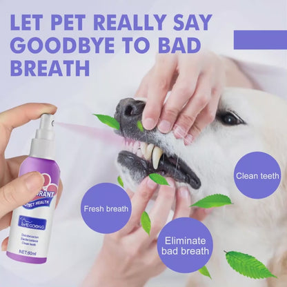 Pet Dental Spray for Dogs & Cats – Teeth Cleaning & Bad Breath Freshener, No-Brush Oral Care Spray for Plaque & Tartar Control, Safe Daily Use