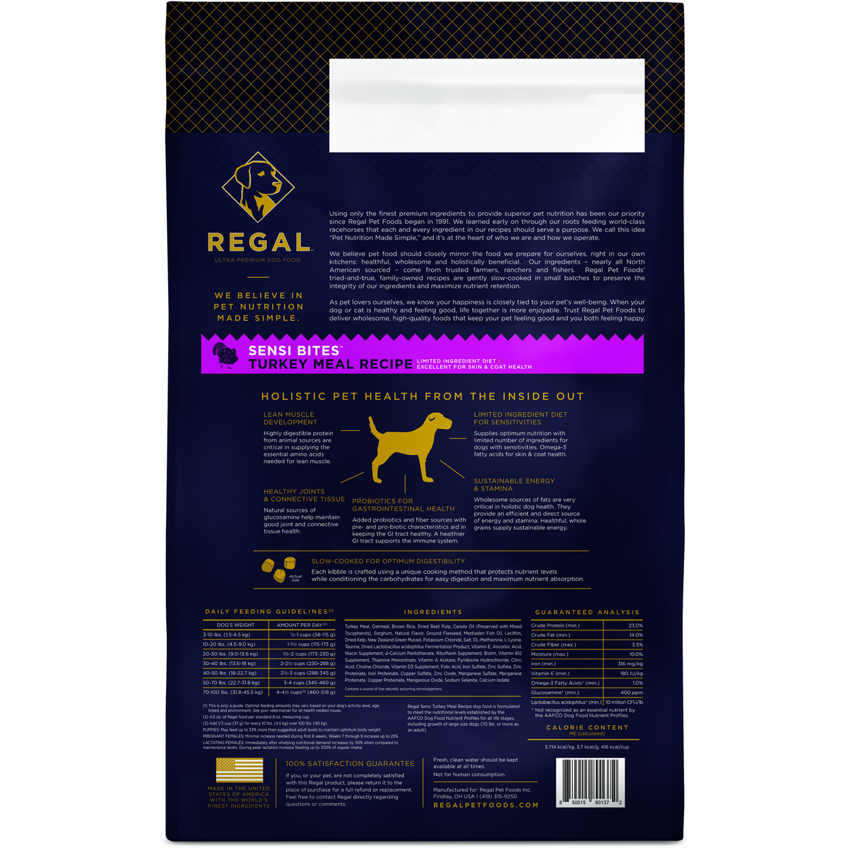 Dry Dog Food for Allergy-Sensitive Dogs, Turkey Meal Recipe for Everyday Feeding and Digestive, Joint & Coat Support