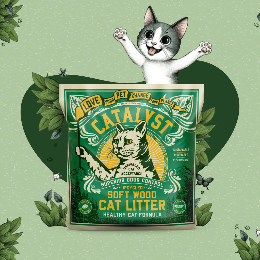 Soft wood fiber cat litter for odor control and low dust, product image 1