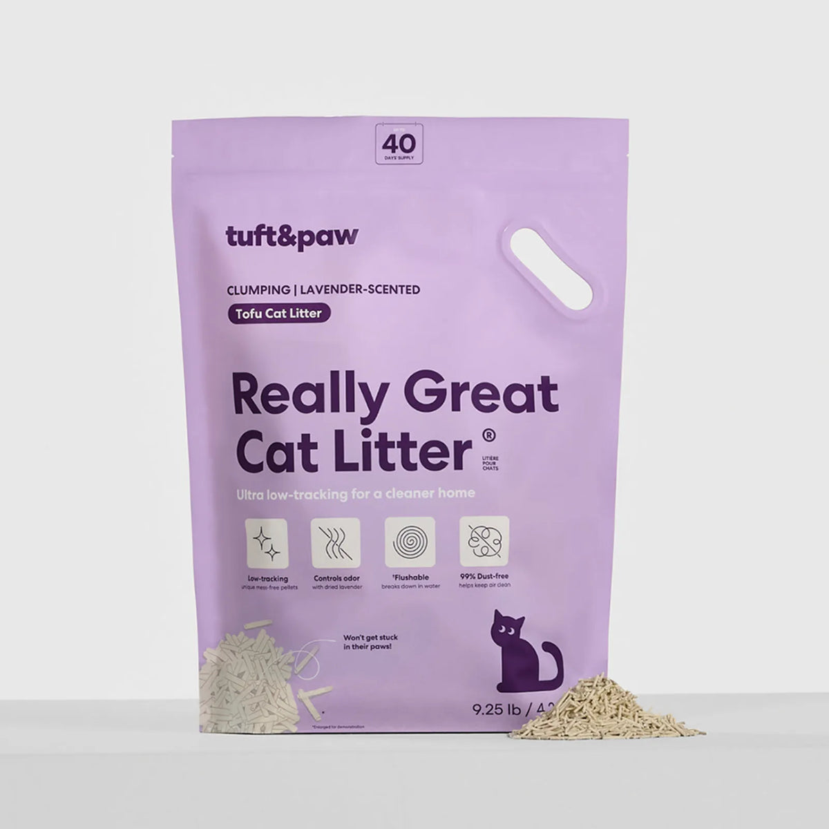 [Formula:Lavender][Size:1-Pack] Really Great Cat Litter - Tuft and Paw