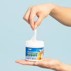 Pet Eye Cleaning Wipes for Dogs: 50 Finger Wipes for Gentle Daily Eye Care at Home or on the Go
